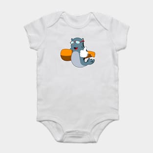 Seal as Surfer with Surfboard Baby Bodysuit